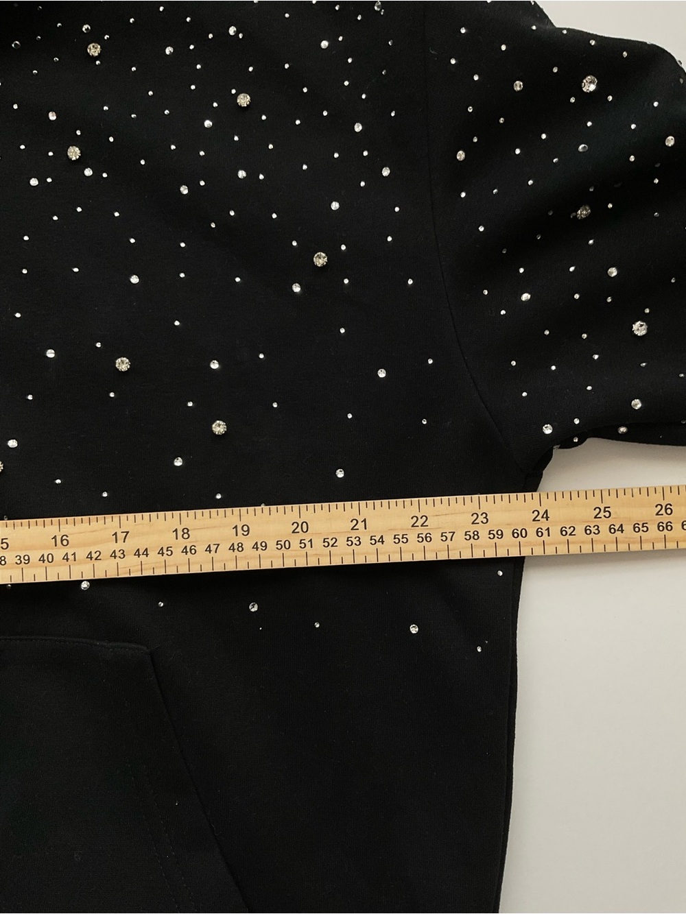 Aelfric Eden Rhinestone Hoodie Black Sparkle Pullover Size XS Streetwear Y2K - Picture 6 of 9